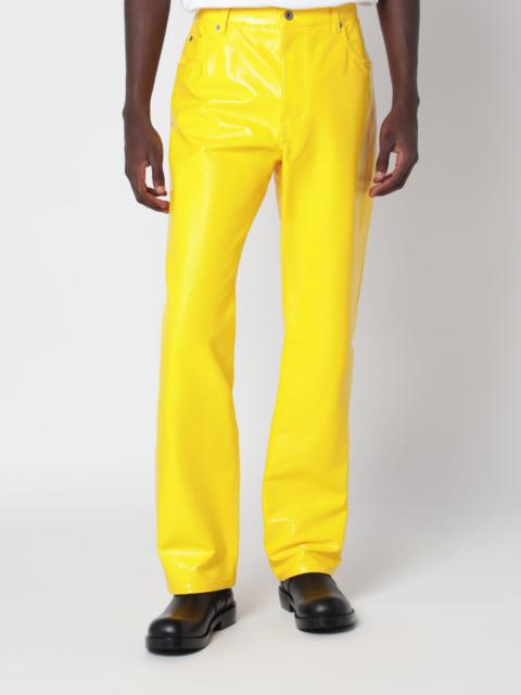 Loewe Yellow cotton blend trousers