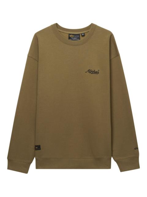 ALPHA INDUSTRIES embroidered-logo crew-neck sweatshirt