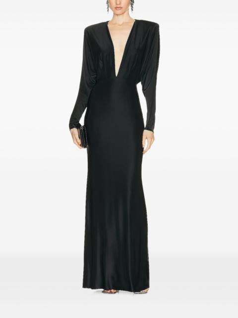 ALEXANDRE VAUTHIER plunging long-sleeves maxi dress