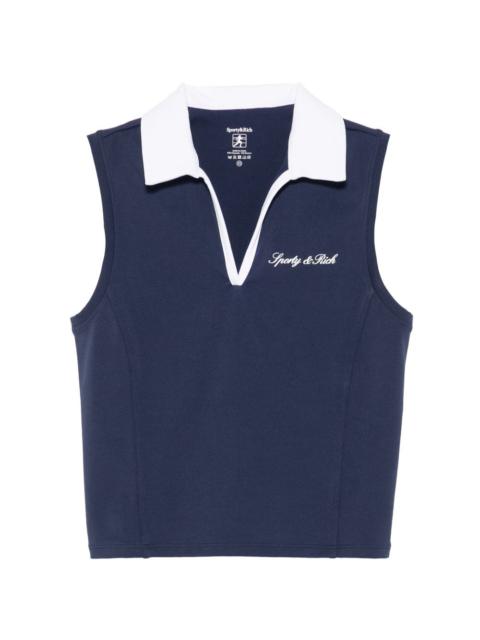 Sporty & Rich Signature Logo sleeveless performance top