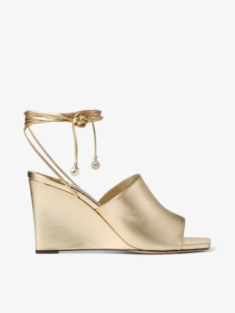 Elyna 85
Gold Metallic Nappa Wedge Sandals