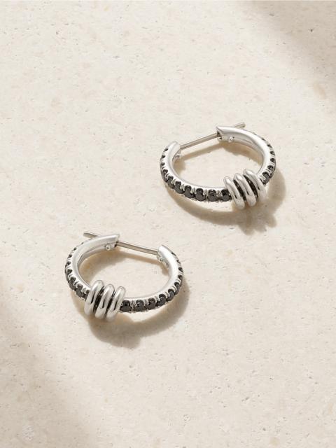 Spinelli Kilcollin Ara Sterling Silver Diamond Hoop Earrings