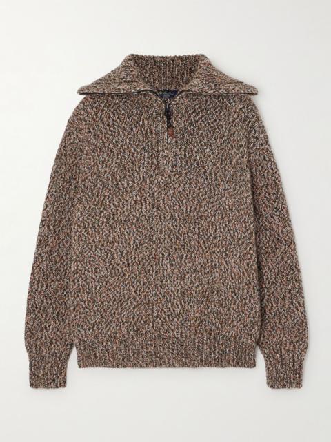 Loro Piana Alpe Granus cashmere half-zip sweater Brown