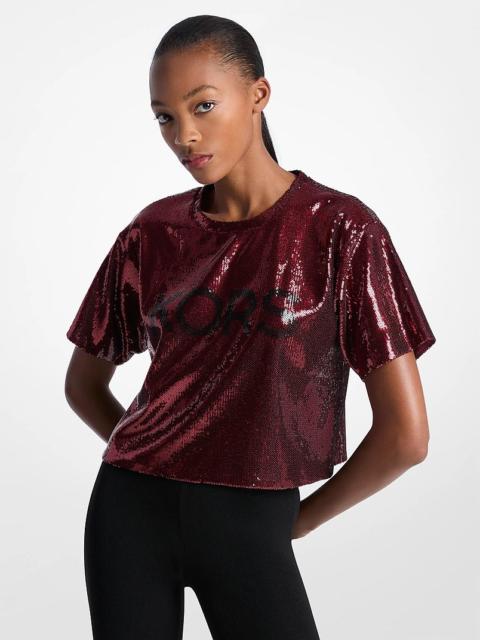 MICHAEL KORS KORS Sequined Boxy T-Shirt