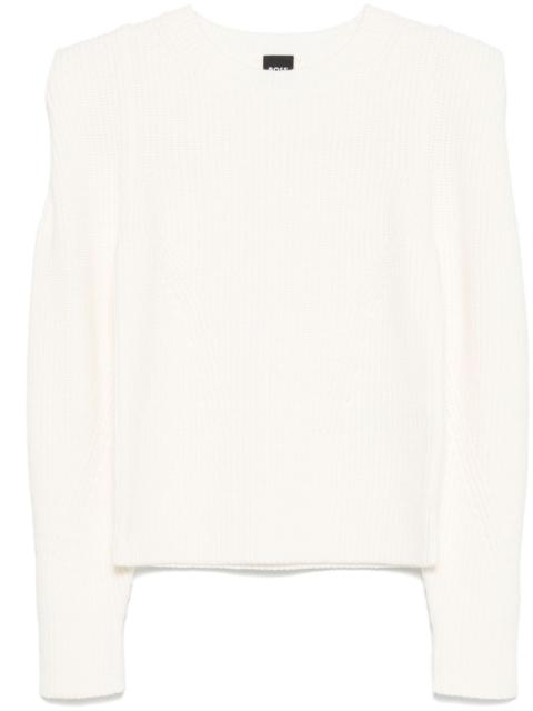 BOSS shoulder-detail knitted sweater