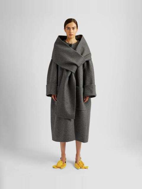 COAT WITH DETACHABLE SCARF