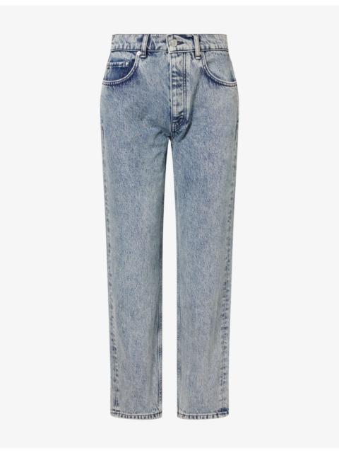 ANINE BING Kate High-Rise Straight-Leg Denim Jeans