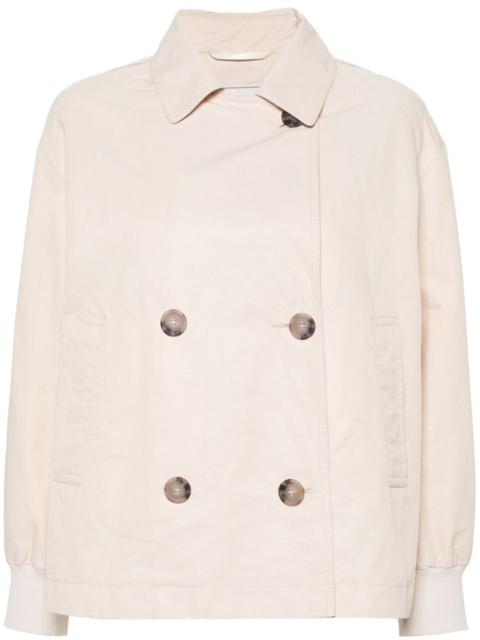 PESERICO double-breasted trench jacket