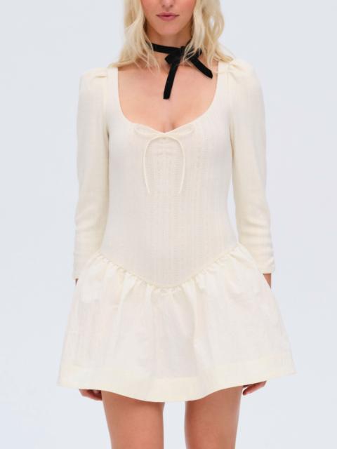 For Love & Lemons Aliyah Pointelle Mini Dress