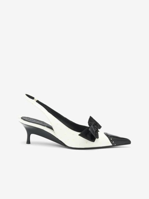 Alexander McQueen Women's Koko Slingback in White/Black