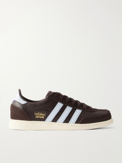 adidas Originals Japan SQ suede-trimmed leather sneakers Chocolate