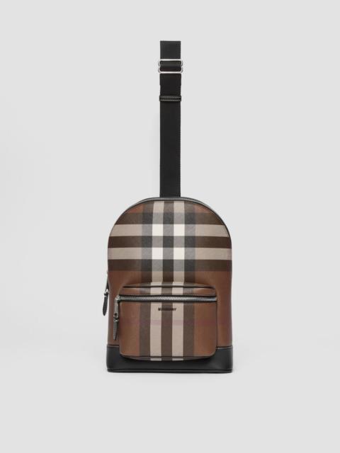 Burberry Check and Leather Crossbody Backpack