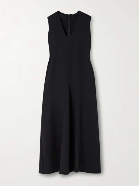 FFORME Mattie silk-crepe maxi dress Black