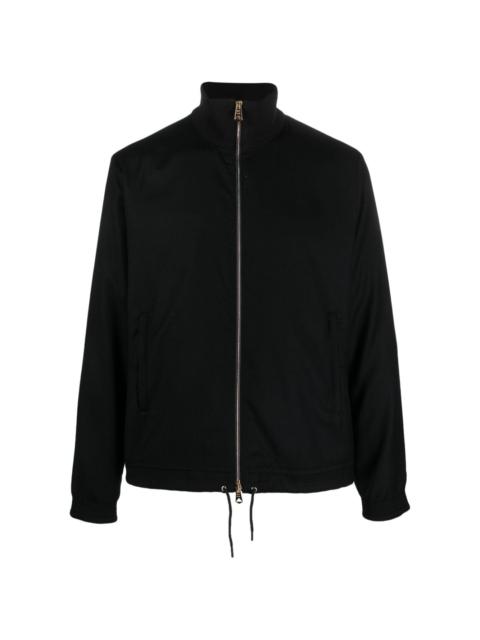 Paul Smith ribbed-collar jersey-texture bomber jacket