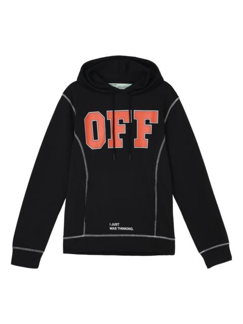 Off-White Off-White OFF Applique Hooded Sweater Unisex Black OMBB021F172460441019