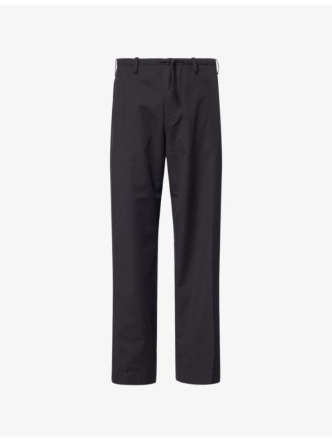 Dries Van Noten Penny Straight-Leg Cotton and Wool-Blend Trousers