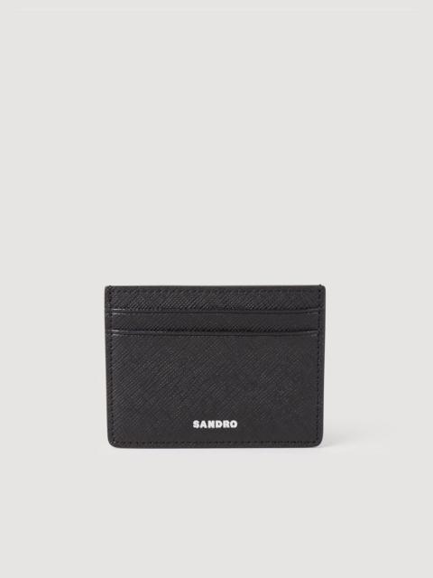 Sandro RECONSTITUTED LEATHER CARDHOLDER