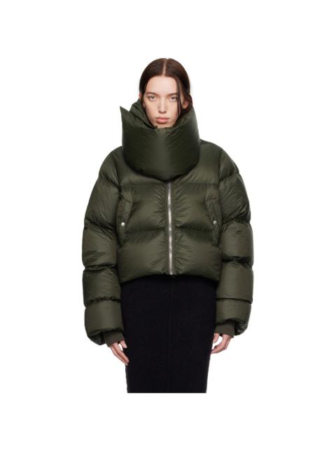 OPEN YY Green Tartan Blanket Puffer Down Jacket | REVERSIBLE