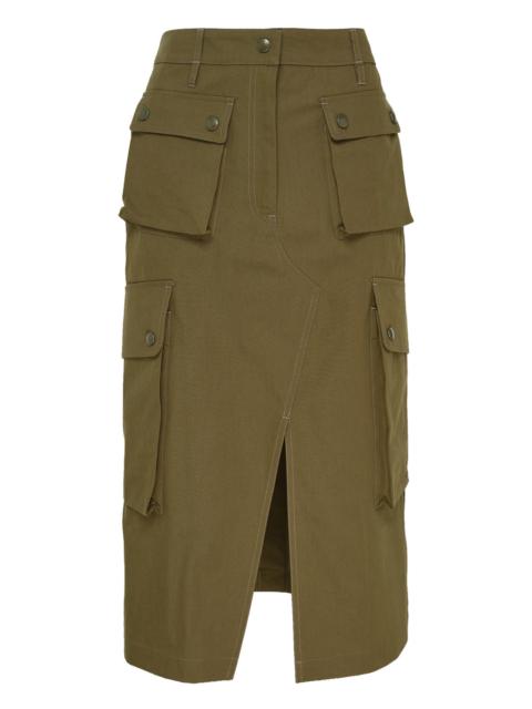Dries Van Noten Straight Cargo Midi Skirt