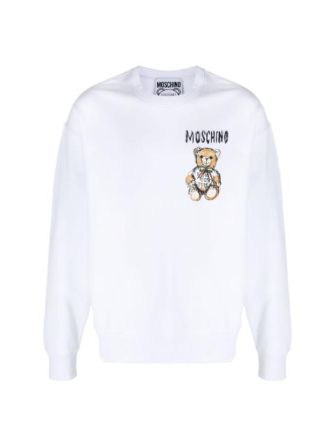Moschino Teddy Bear-print cotton sweatshirt