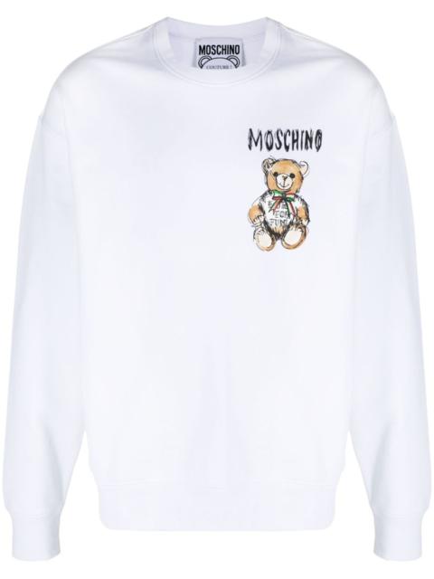 Moschino Teddy Bear-print cotton sweatshirt