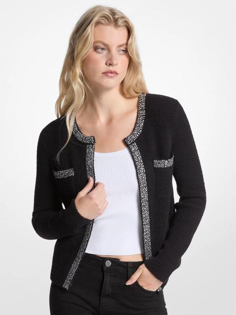 MICHAEL KORS Embellished Nylon Blend Cardigan