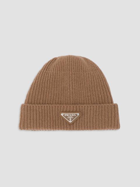 Prada Men's Wool and Cashmere Beanie - Brown