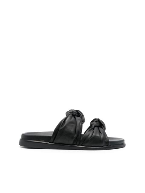 DEAR FRANCES calf leather flip flops