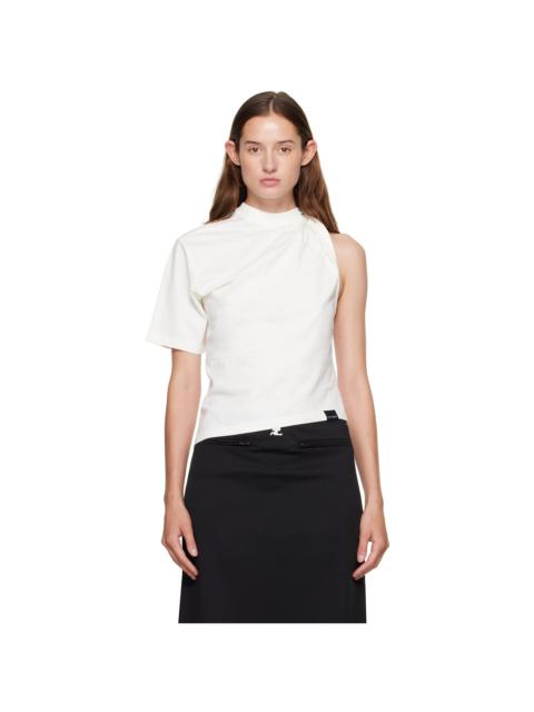 courrèges White Twist Asymmetrical T-shirt