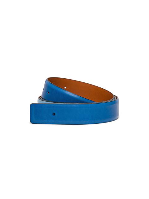 Santoni Light blue leather belt strap