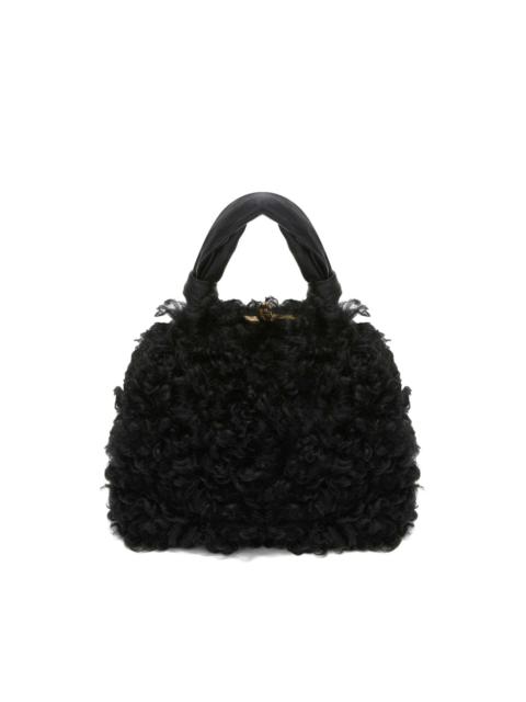 Jil Sander small Goji Square shearling tote bag