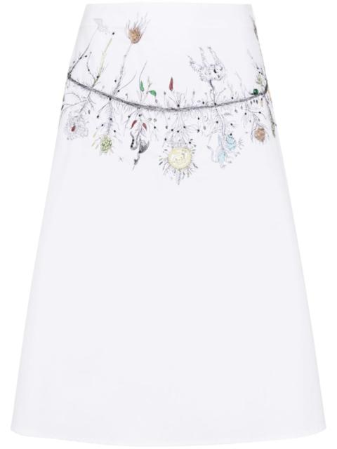 FABIANA FILIPPI bead-embellished cotton skirt