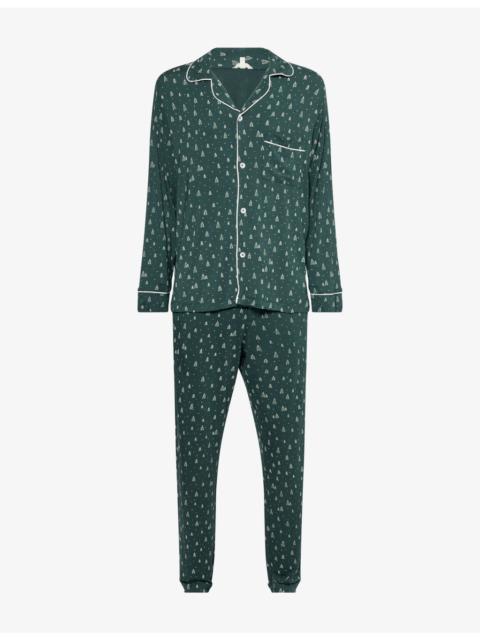 eberjey William Printed Stretch Jersey Pyjamas Set