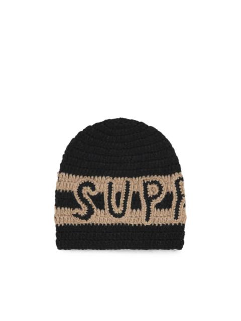 Supreme crochet beanie hat