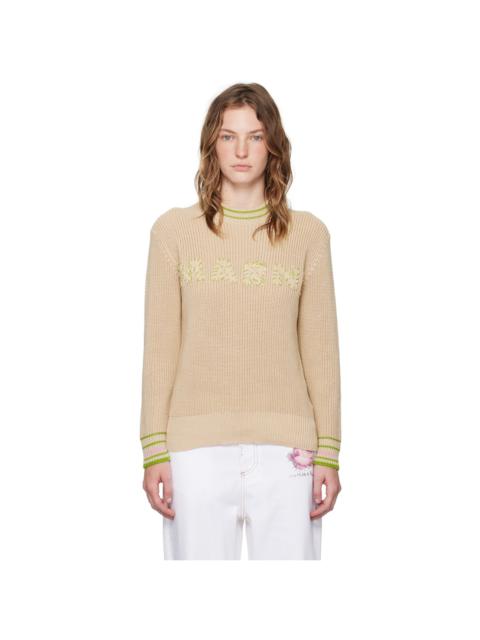 Beige 'Marni' Patches Sweater