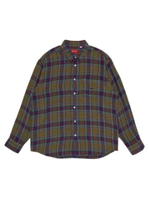 Supreme Supreme Basket Weave Plaid Shirt 'Yellow'