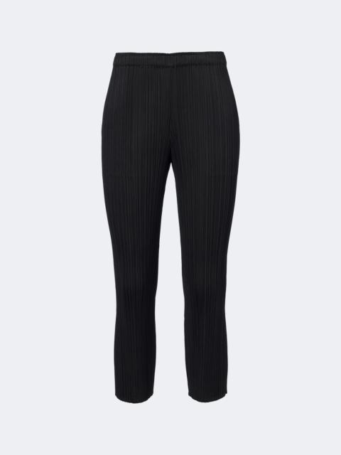 Pleats Please Issey Miyake Basics cropped pleated slim pants