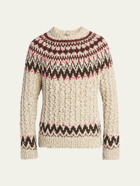 Moncler Grenoble Men's Fair Isle Wool Sweater
