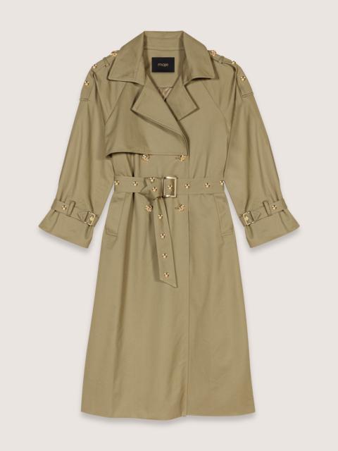 Studded trench coat