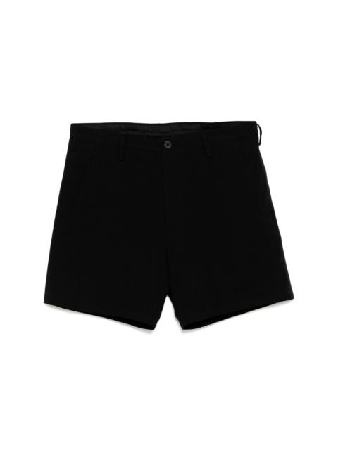 Yohji Yamamoto Black cotton bermuda shorts | wananluxury