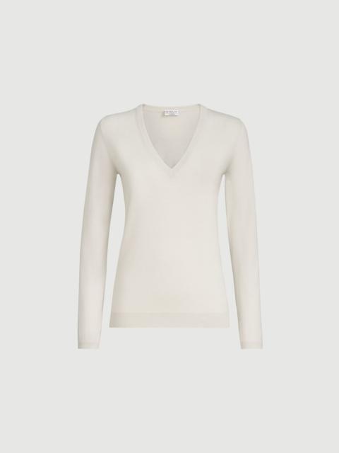 Brunello Cucinelli Cashmere and silk sparkling lightweight sweater