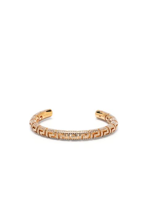 VERSACE Greca crystal-embellished cuff bracelet