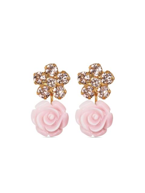 Kali floral drop earrings