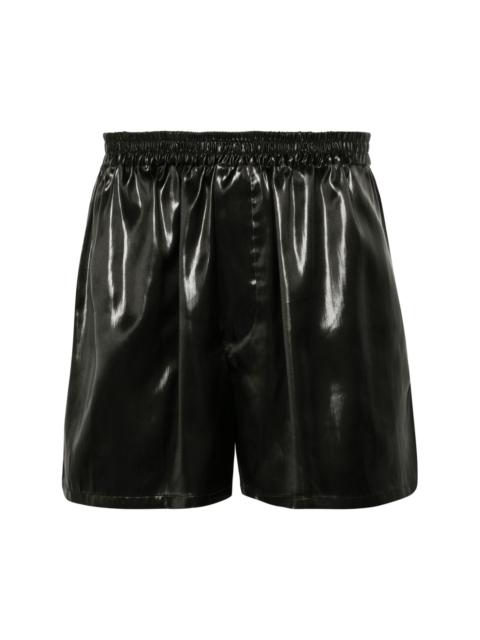 SAPIO ciré-effect shorts