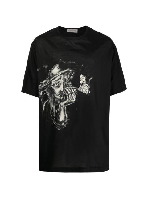 Yohji Yamamoto graphic-print short-sleeve T-shirt