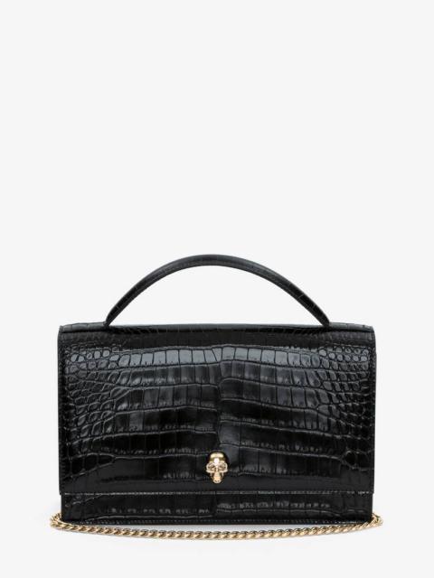Alexander McQueen Women's Top Handle Skull Bag in Black