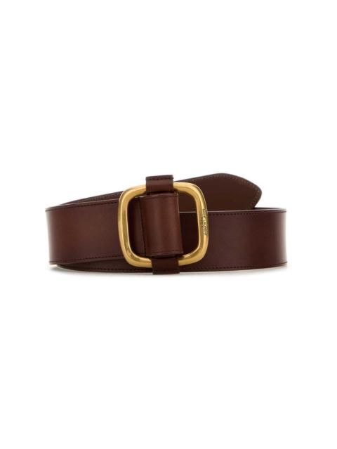 SAINT LAURENT logo-engraved belt