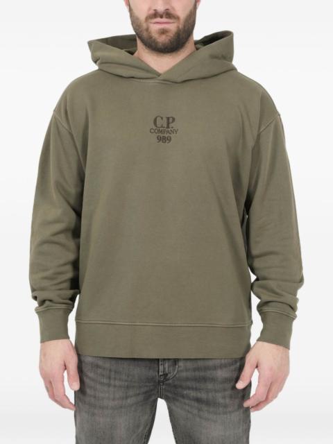 C.P. Company logo-embroidery hoodie