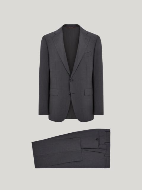 Canali GRAY AND SAND 150'S WOOL PINSTRIPED MODERN-FIT SUIT