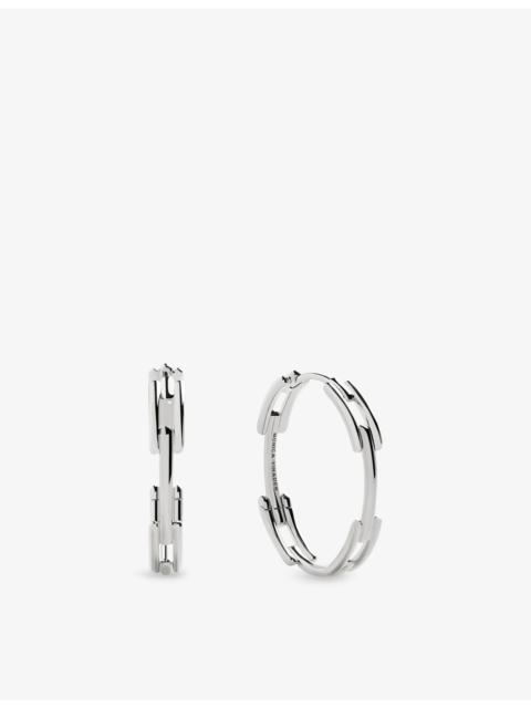 MONICA VINADER Signature Link Sterling-Silver Medium Hoop Earrings